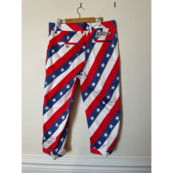 Royal and Awesome Pars and Stripes Golf Pants Trousers Plus Twos Knickers NWT 32 - Picture 2 of 7